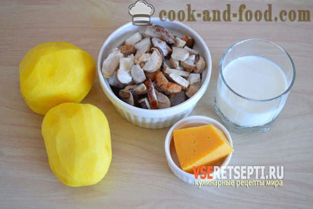 Casserole de pommes de terre aux champignons et fromage