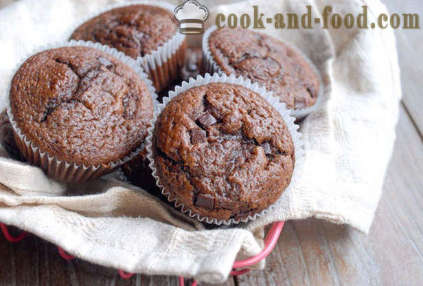 Muffins au chocolat - une étape recette pas à pas