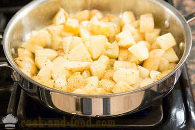 Pommes de terre de recette avec saucisse