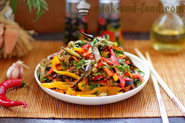 Recette Salade d'aubergines et légumes en coréen