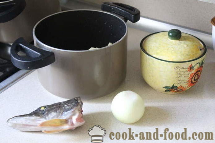 Soupe de poisson avec la tête de brochet fouetté - comment faire cuire la soupe de poisson d'un brochet rapidement, étape par étape des photos de recettes