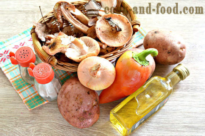 Les champignons frais frits avec pommes de terre - comment faire revenir les champignons avec des pommes de terre dans une poêle à frire, une étape par étape des photos de recettes