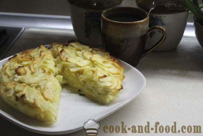 Simple tarte aux pommes avec du lait au gingembre - comment faire cuire une tarte aux pommes au gingembre dans le four, avec une étape par étape des photos de recettes