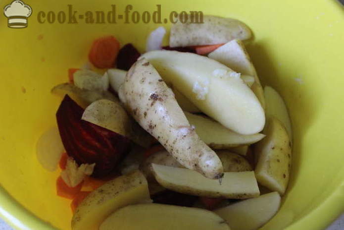 Légumes grillés au four - légumes comme en papillote au four correctement et savoureux, avec une étape par étape des photos de recettes