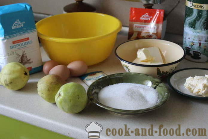 Pâte à tarte aux poires - comment faire cuire un gâteau aux poires, crème anglaise et Soufflé au four, avec une étape par étape des photos de recettes