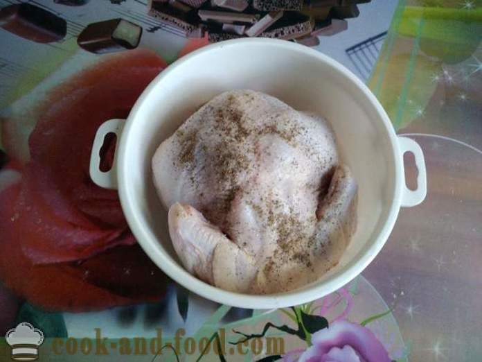 Poulet cuit au four entièrement sur la banque - comme un délicieux poulet cuit au four tout, une étape par étape des photos de recettes