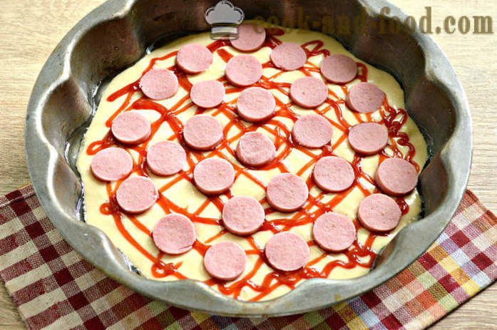 Pizza maison sur une pâte sans levure - comment préparer une pizza rapide dans une pizzeria, une étape par étape des photos de recettes