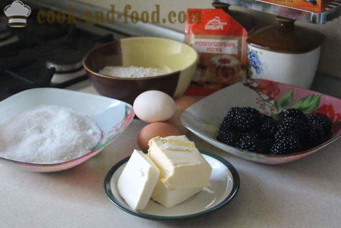 Tarte aux mûres sans yogourt gélifié - comment faire une tarte aux mûres dans le four, avec une étape par étape des photos de recettes
