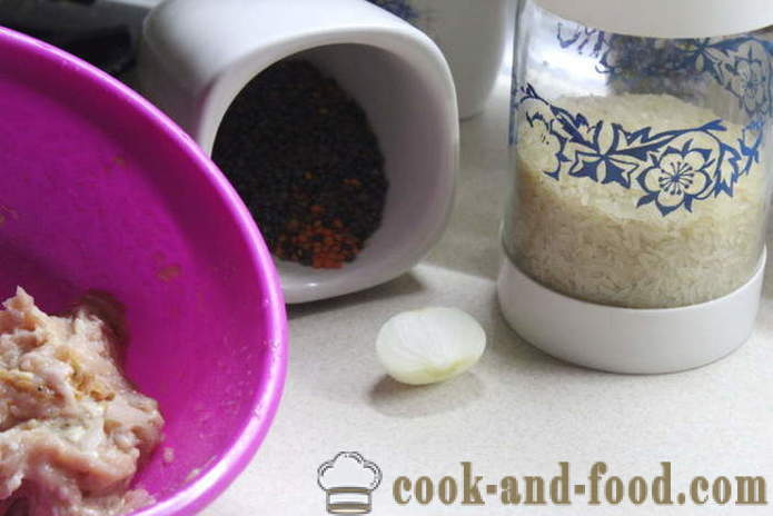 Pilaf aux lentilles, du riz et de la viande de poulet - comment cuire le poulet riz pilaf et lentilles, avec une étape par étape des photos de recettes