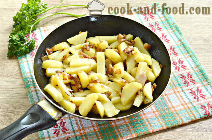 Pommes de terre aux champignons à la crème sure - comment faire cuire les champignons avec des pommes de terre et crème sure dans une casserole, avec une étape par étape des photos de recettes
