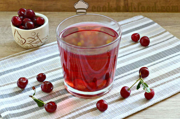 Compote de cerises maison - comment brasser avec compote de cerises puits, une étape par étape des photos de recettes