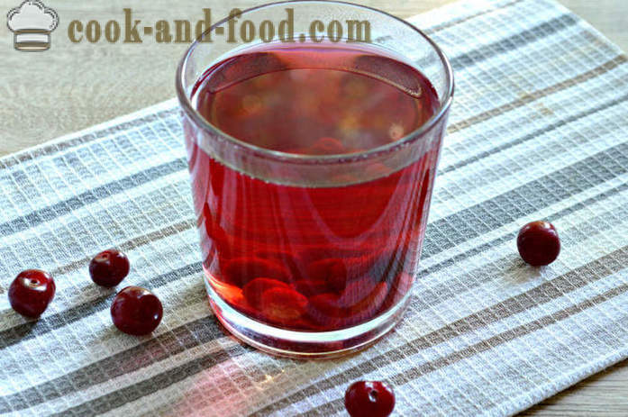 Compote de cerises maison - comment brasser avec compote de cerises puits, une étape par étape des photos de recettes