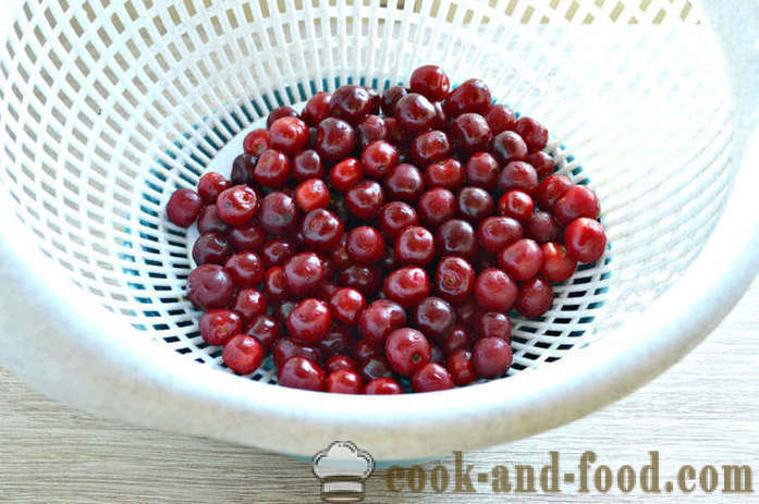 Compote de cerises maison - comment brasser avec compote de cerises puits, une étape par étape des photos de recettes