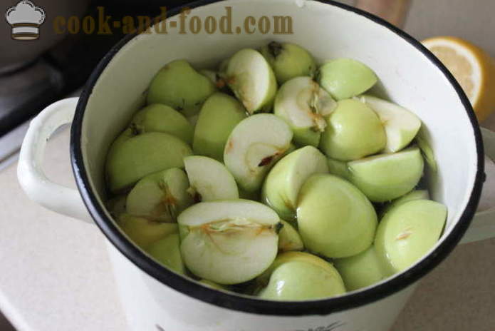 Compote pommes avec des pommes fraîches de citron - comment faire cuire la compote de pommes de pommes fraîches, une étape par étape des photos de recettes