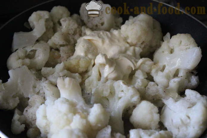 Chou-fleur délicieuse à la crème - comment faire cuire un chou-fleur délicieuse dans une casserole, avec une étape par étape des photos de recettes