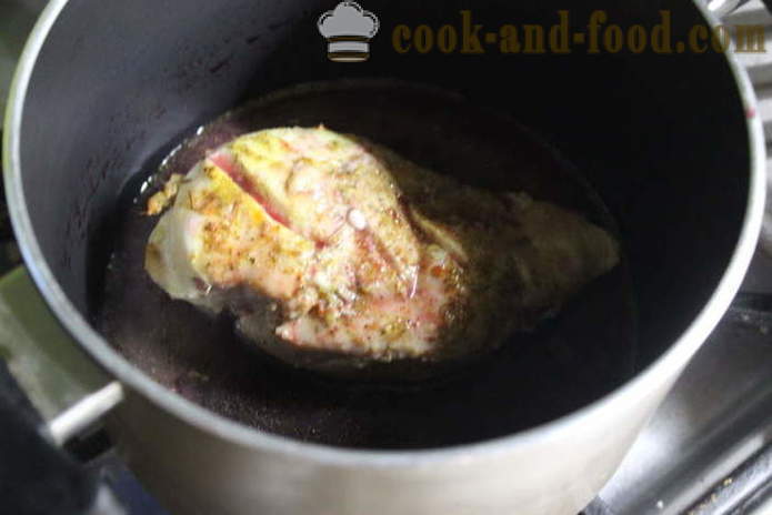 Poitrine de poulet juteux cuit au four avec crème sure - comment faire cuire un délicieux seins de poulet, une étape de photos de recette pas à pas