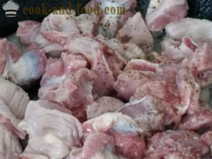 Gésiers de poulet cuit dans une casserole - comment faire cuire un délicieux gésiers de poulet, photos étape par étape recette