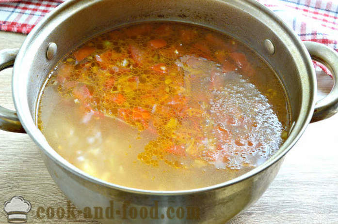 Soupe aux pois en conserve et le chou - comment cuire la soupe aux choux et les pois, une étape par étape des photos de recettes