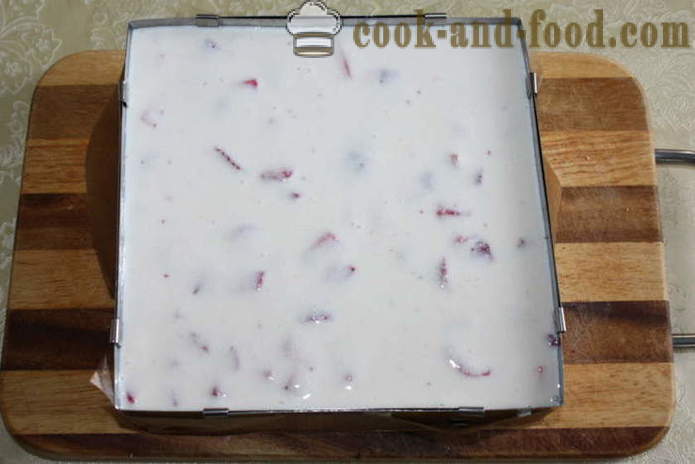 Gâteau au fromage blanc avec des fraises sans cuisson - comment faire cuire le gâteau au fromage avec des fraises, une étape par étape des photos de recettes