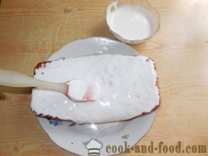 Cerise avec de la gélatine pour le gâteau de Pâques - comment préparer le glaçage sans oeufs, étape par étape les photos de recettes