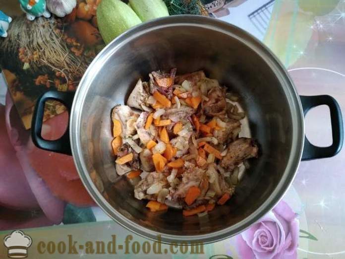 Ragoût de boeuf avec des pommes de terre et courgettes - comment faire cuire un délicieux ragoût de légumes avec des courgettes, une étape par étape des photos de recettes