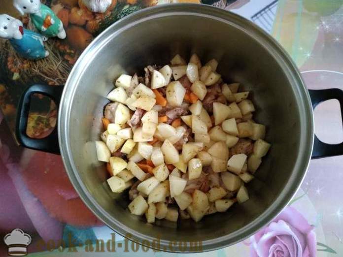 Ragoût de boeuf avec des pommes de terre et courgettes - comment faire cuire un délicieux ragoût de légumes avec des courgettes, une étape par étape des photos de recettes