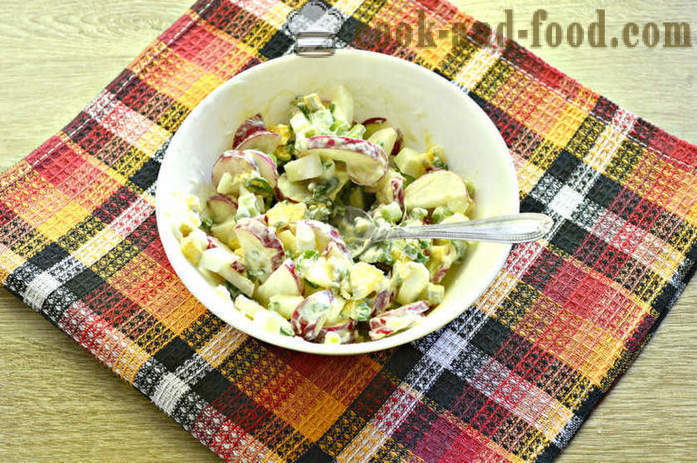 Salade de radis et rhubarbe - comment faire une salade de radis et de la rhubarbe, une étape par étape des photos de recettes