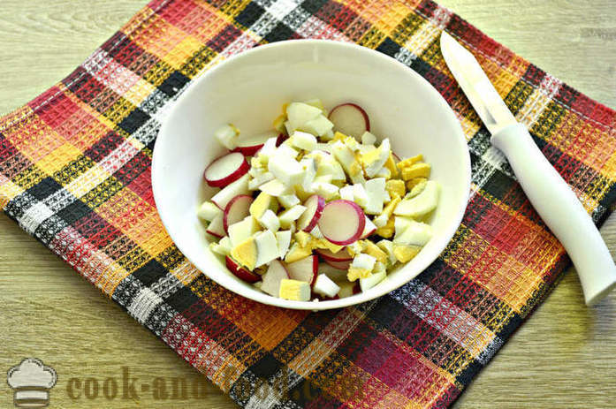 Salade de radis et rhubarbe - comment faire une salade de radis et de la rhubarbe, une étape par étape des photos de recettes