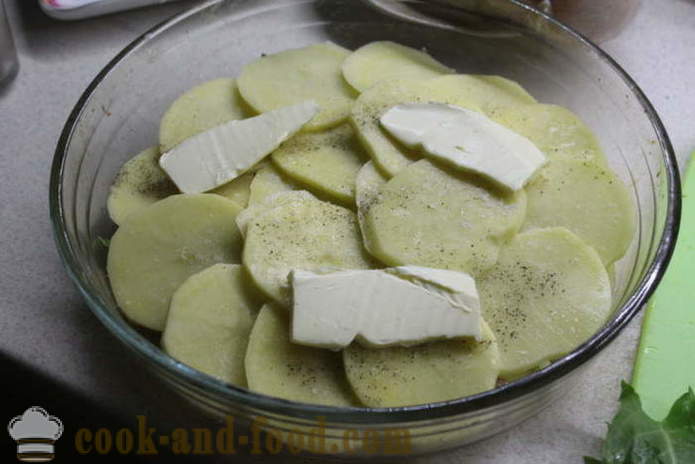 Casserole de pommes de terre crues aux champignons et Oseille - comment faire une casserole de pommes de terre aux champignons, une étape par étape des photos de recettes