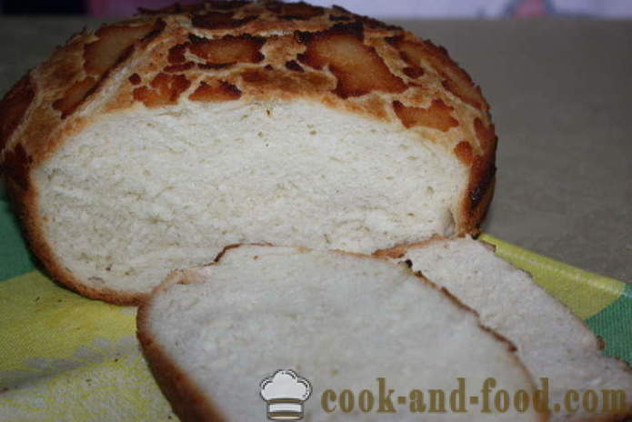 Du pain fait maison avec un croustillant au four - comment faire cuire le pain blanc à la maison, étape par étape les photos de recettes