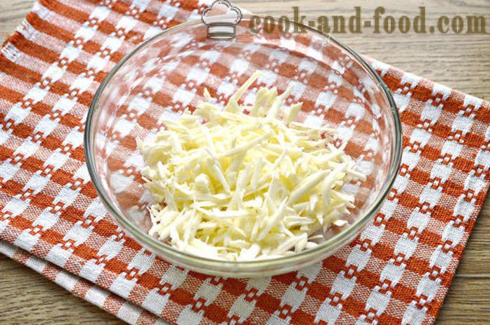 Salade de poulet et de fromage - comment faire cuire salade de poulet avec du fromage fondu, une étape recette pas à pas avec des photos et des vidéos