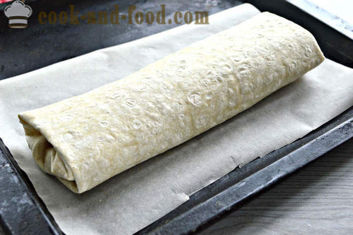 Strudel lavash - comment faire cuire strudel de pita au four, avec une étape par étape des photos de recettes