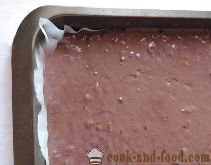 Gâteau aux bleuets aux noix - comment faire la tarte aux bleuets avec des noix et du cacao, avec une étape par étape des photos de recettes