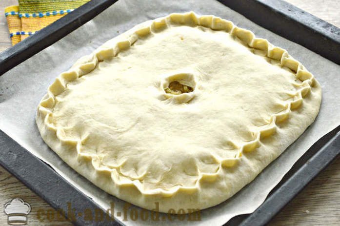 Gâteau de levure maigre avec du chou - comment cuire une tarte aux choux sans viande dans le four, avec une étape par étape des photos de recettes