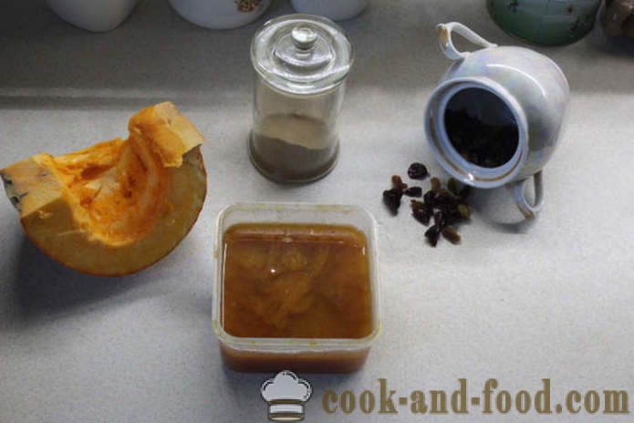 Citrouille cuite au four avec du miel, des fruits secs et d'épices - comment cuire les tranches de citrouille au four, avec une étape par étape des photos de recettes
