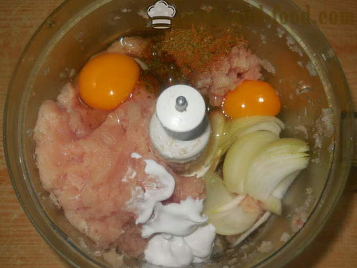 Casserole de poulet au four - comment faire cuire une casserole de poulet haché avec du riz, une étape par étape des photos de recettes