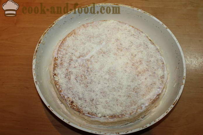 Gâteau au fromage de pita mince poitrine de poulet - comment faire un gâteau de lavash avec la farce au four, avec une étape par étape des photos de recettes