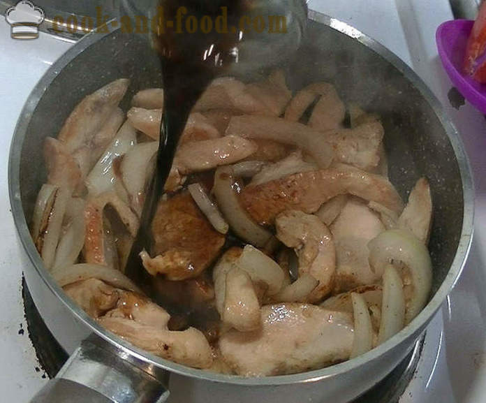 Poitrine de poulet dans la sauce de soja chinois - comment faire cuire le poulet dans une sauce chinoise, une étape par étape des photos de recettes