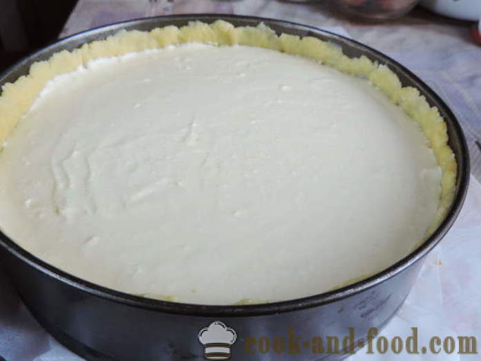 Gâteau au fromage fait maison avec du fromage cottage sur une pâte sablée - comment faire un gâteau au fromage à la maison, étape par étape les photos de recettes