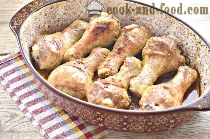 Pilons délicieux poulet dans le four - comme un pilon de poulet cuit au four délicieux, étape par étape des photos de recettes