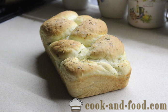 Cuit au four du pain de levure avec des olives et poivrons - comment faire cuire du pain italien au four, avec une étape par étape des photos de recettes