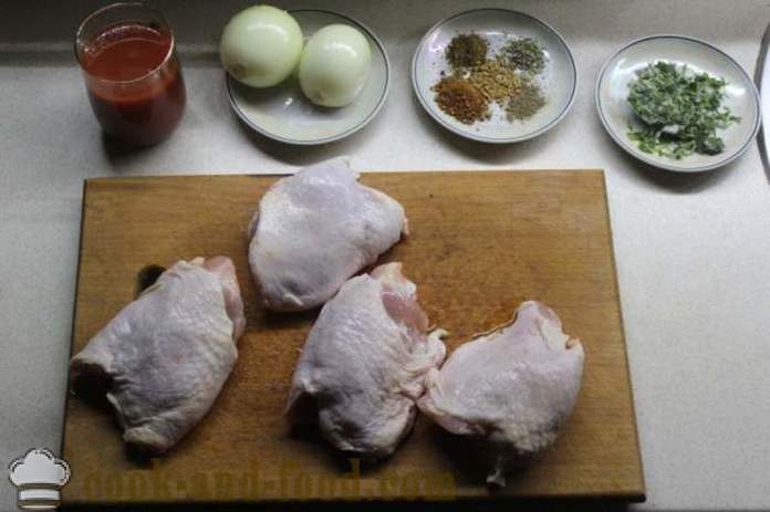 Chakhokhbili de poulet en Géorgie - comment faire cuire chakhokhbili à la maison, étape par étape photo-recette