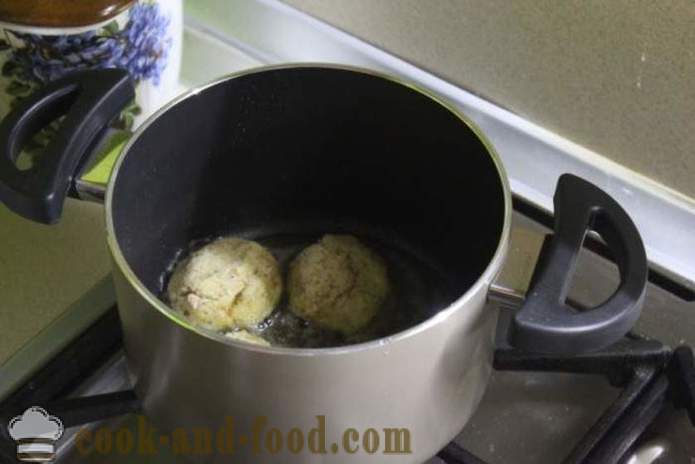 Boules de pommes de terre avec du fromage et des herbes dans l'huile - comment faire des boules de pommes de terre au fromage, une étape par étape des photos de recettes