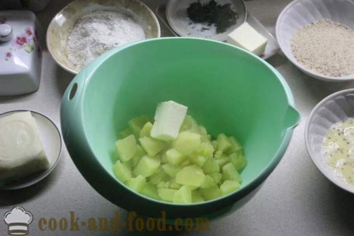 Boules de pommes de terre avec du fromage et des herbes dans l'huile - comment faire des boules de pommes de terre au fromage, une étape par étape des photos de recettes