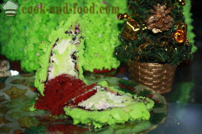 Gâteaux de Noël arbres de Noël - comment faire cuire des gâteaux de Noël arbres de Noël à l'étape de la maison par étape photos de recette