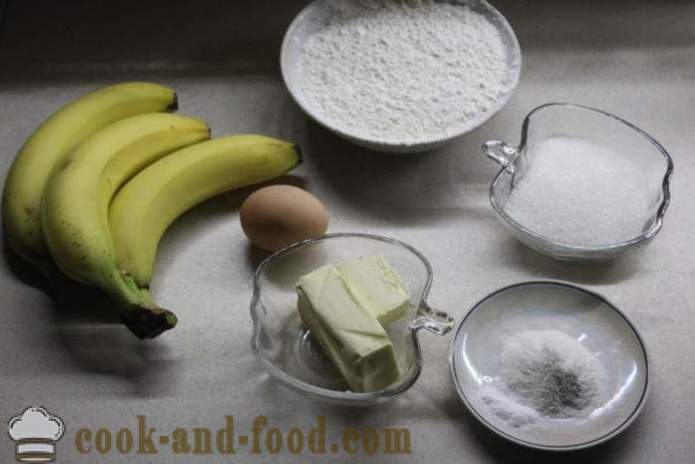 Un gâteau de banane délicieux aux noix - comment faire cuire les muffins à la banane au four, avec une étape par étape des photos de recettes