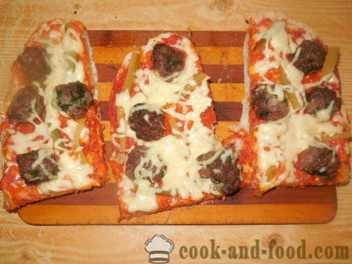 Pizza pita Lazy d'épaisseur dans le four - comment faire cuire de la pizza pita terminé, étape par étape des photos de recettes
