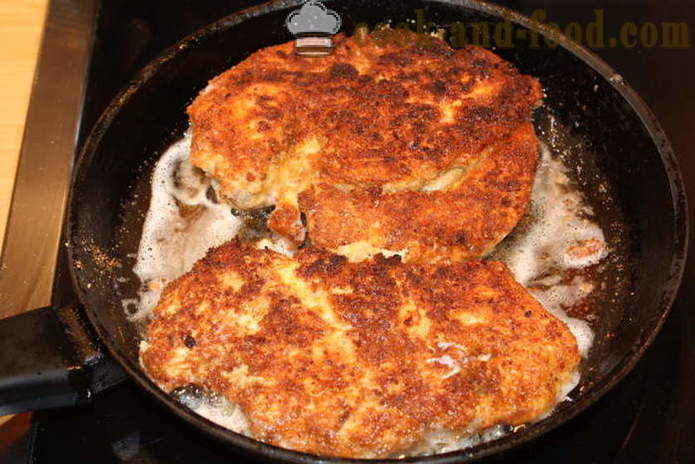 Filet délicieux poulet à la pâte - comment faire un filet de poulet dans la pâte, avec une étape par étape des photos de recettes