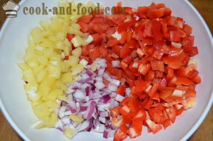 Salade de haricots et de calmars - Comment préparer une salade avec calamars et les haricots, avec une étape par étape des photos de recettes