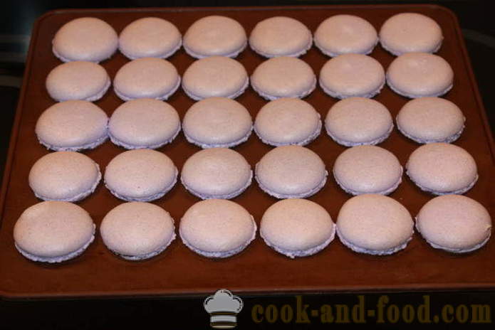 Biscuits makarons lavande avec goût - comment faire makarons à la maison, étape par étape les photos de recettes